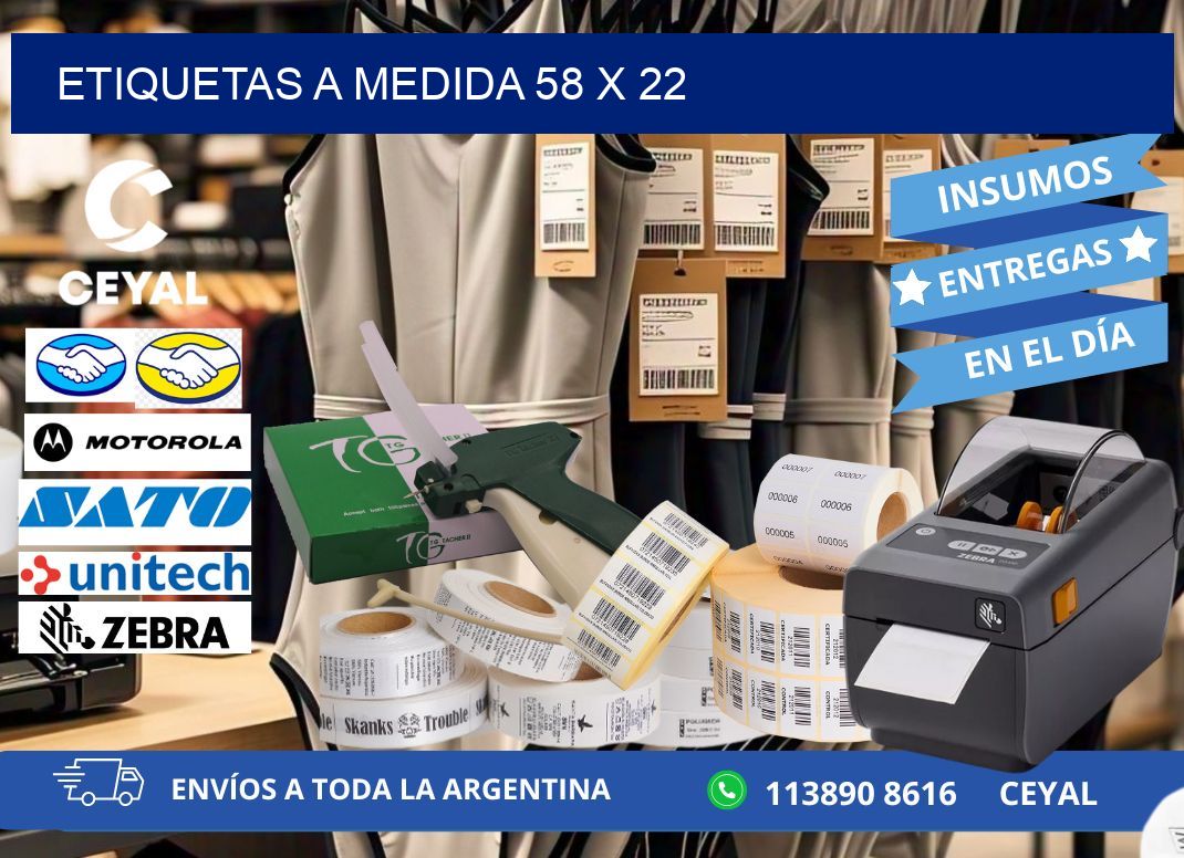 Etiquetas a medida 58 x 22