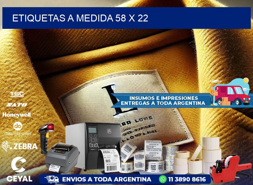 Etiquetas a medida 58 x 22
