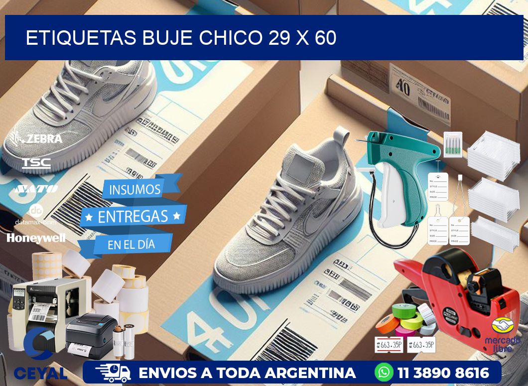 Etiquetas buje chico 29 x 60
