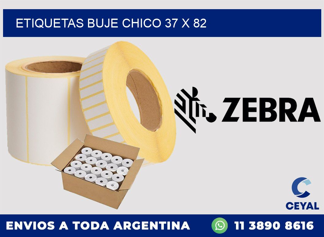 Etiquetas buje chico 37 x 82