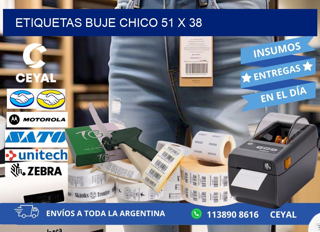 Etiquetas buje chico 51 x 38