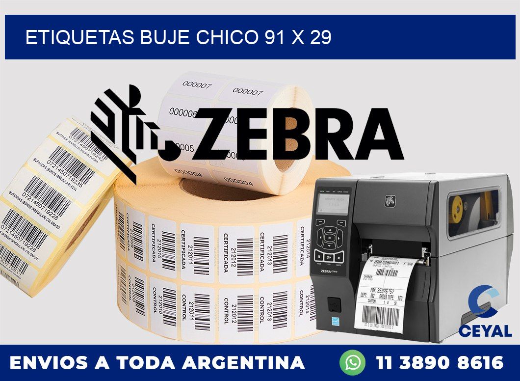 Etiquetas buje chico 91 x 29