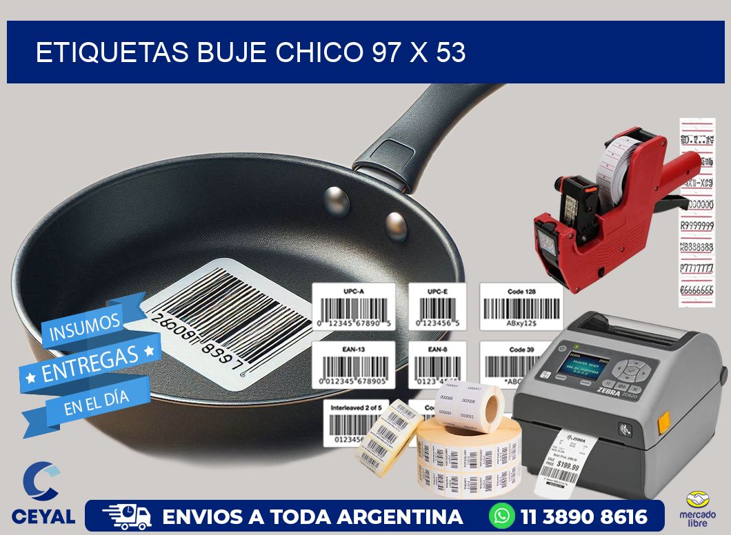 Etiquetas buje chico 97 x 53