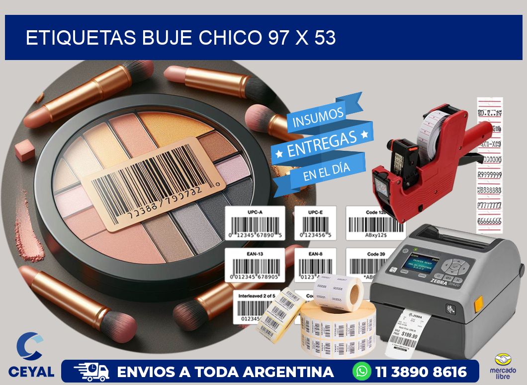 Etiquetas buje chico 97 x 53