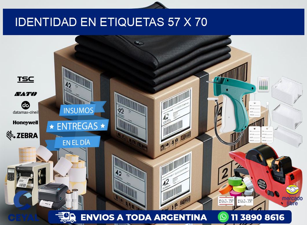 Identidad en etiquetas 57 x 70