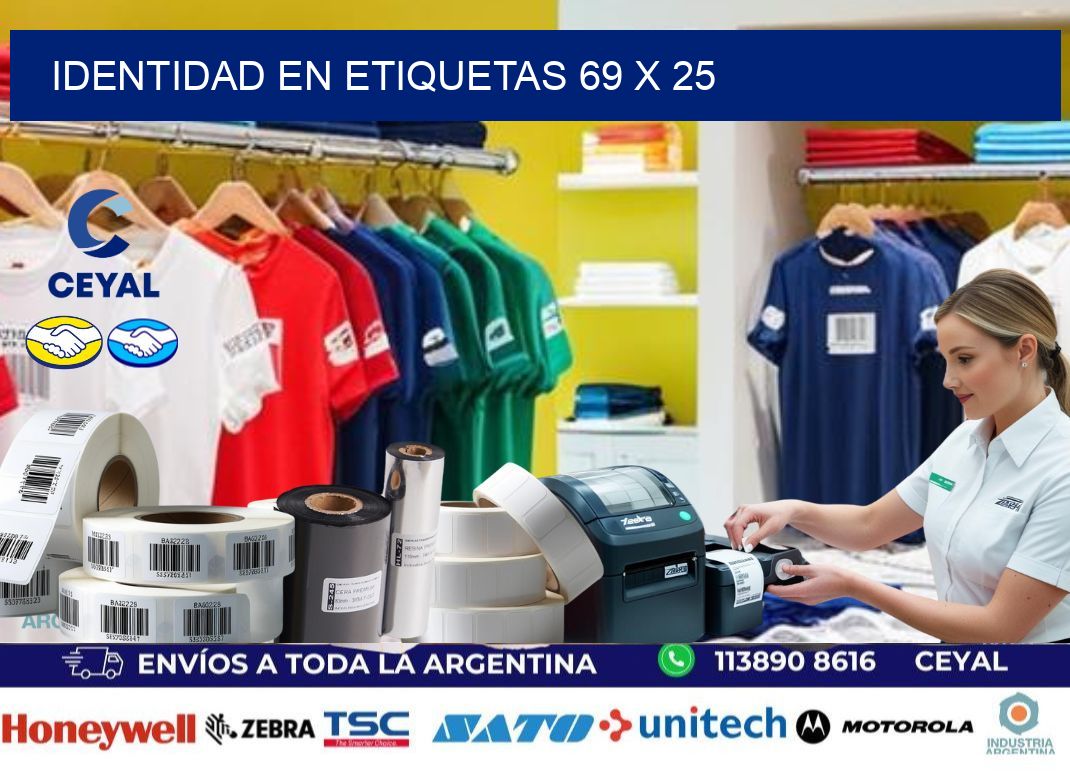 Identidad en etiquetas 69 x 25