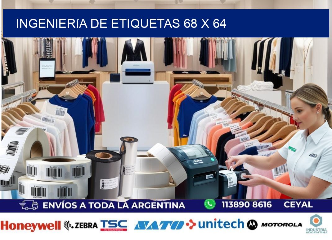 Ingeniería de etiquetas 68 x 64