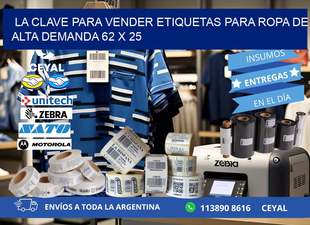 La Clave para Vender Etiquetas para Ropa de Alta Demanda 62 x 25