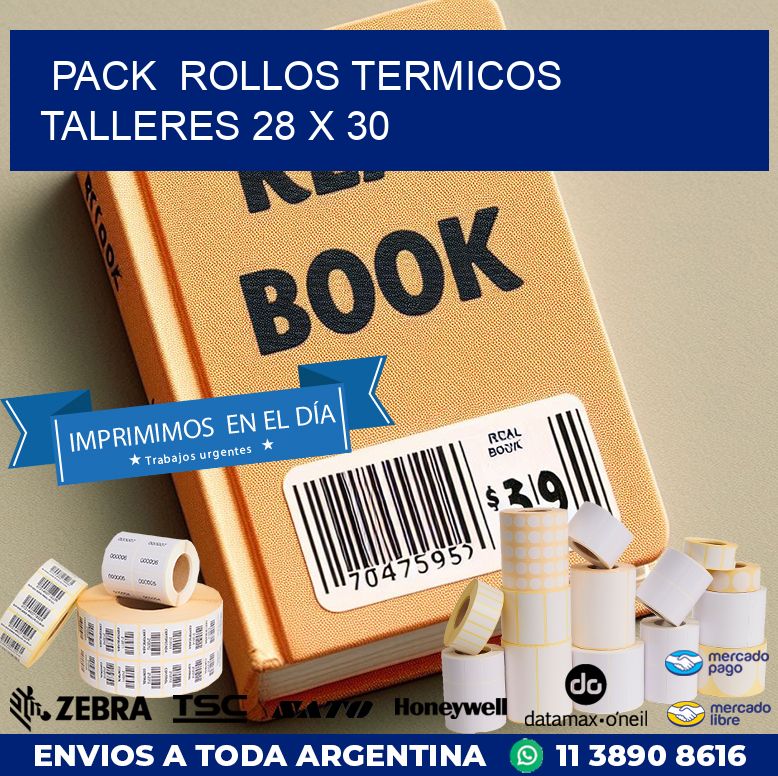 Pack  ROLLOS TERMICOS  TALLERES 28 x 30