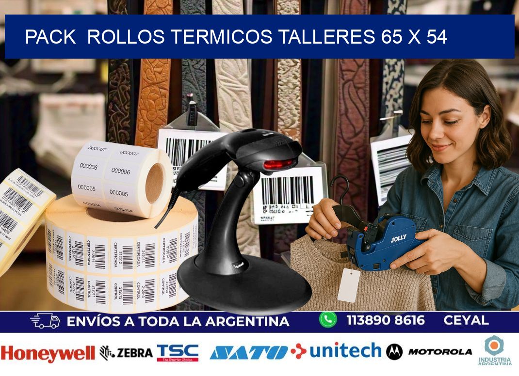 Pack  ROLLOS TERMICOS TALLERES 65 x 54