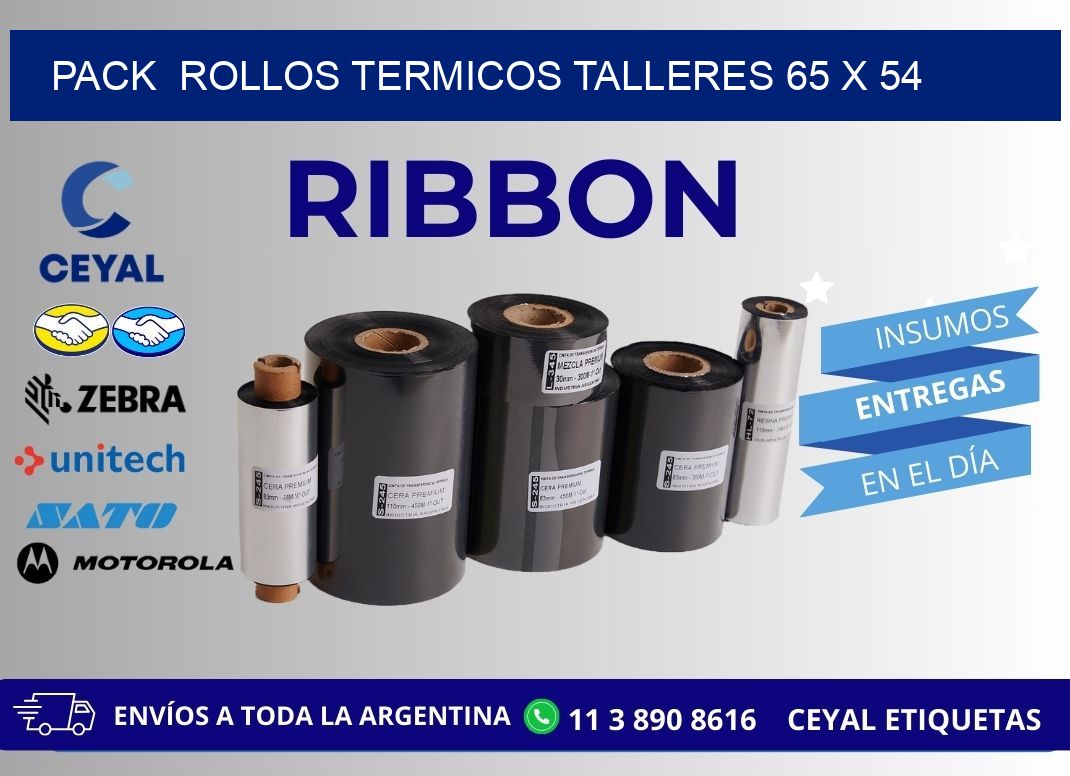 Pack  ROLLOS TERMICOS TALLERES 65 x 54