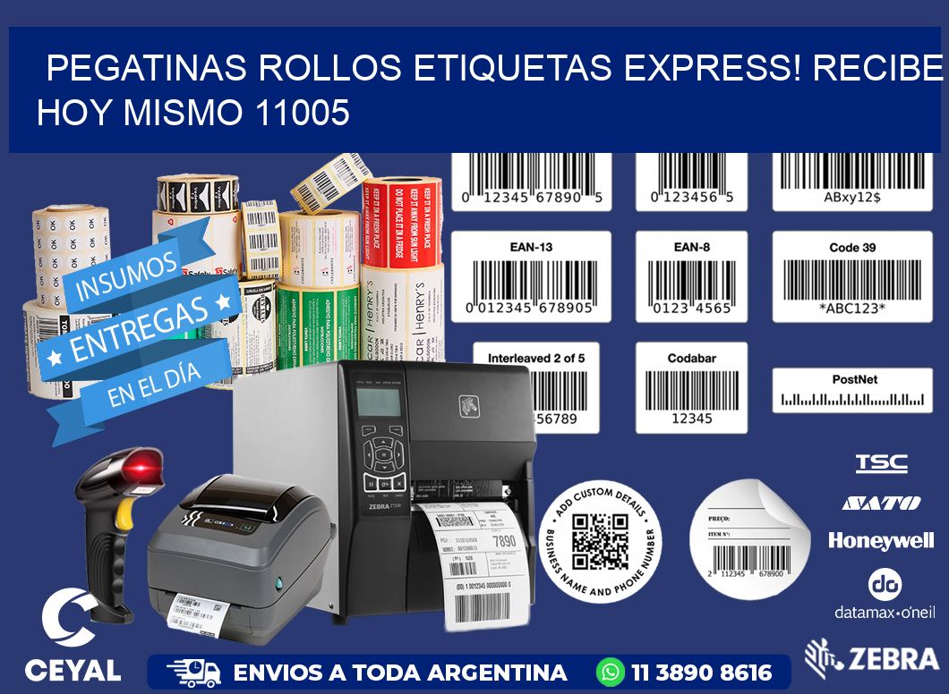 Pegatinas rollos etiquetas Express! Recibe Hoy Mismo 11005