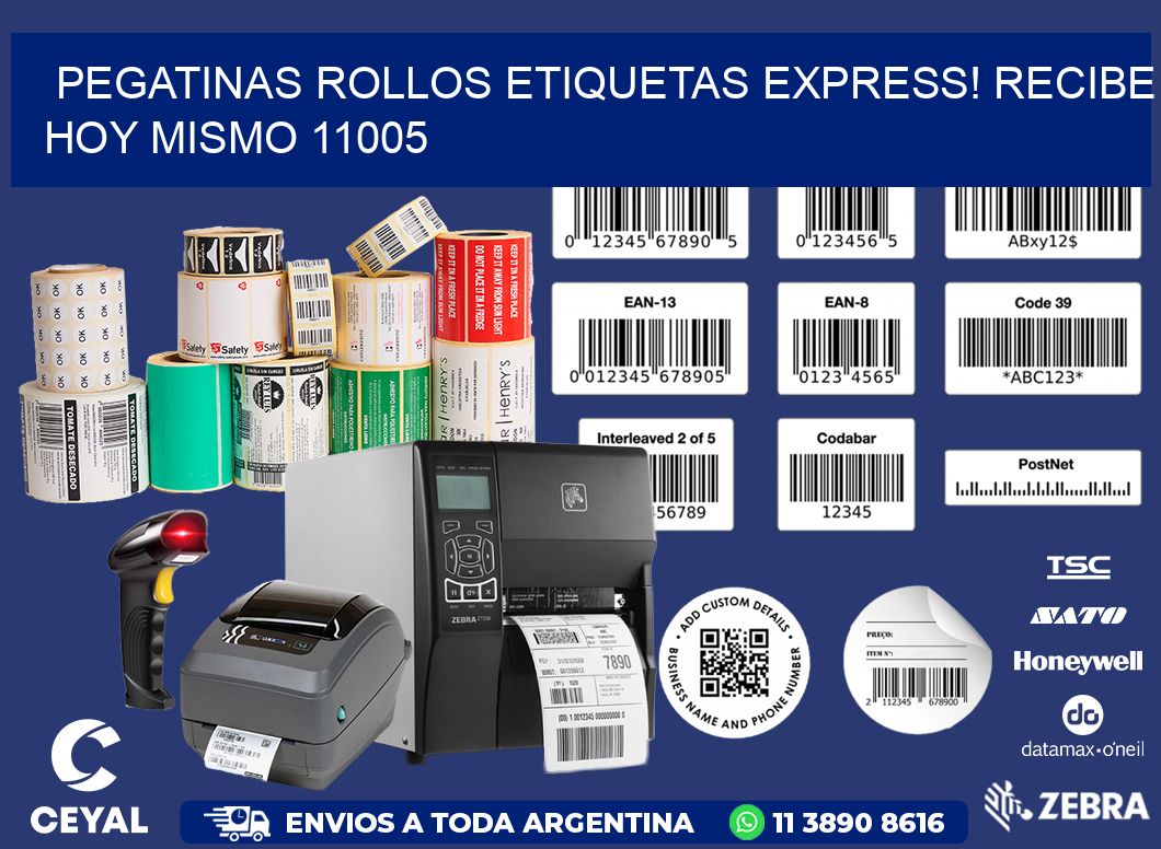 Pegatinas rollos etiquetas Express! Recibe Hoy Mismo 11005
