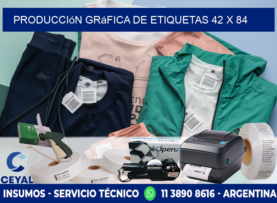 Producción gráfica de etiquetas 42 x 84