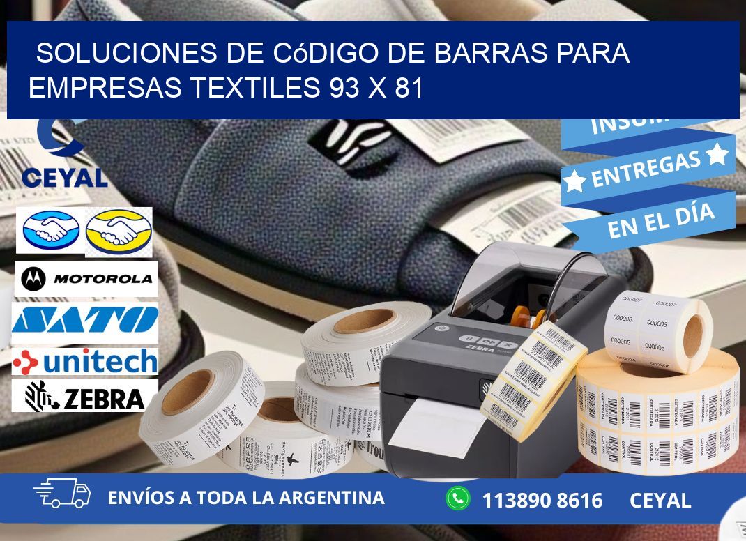 Soluciones de Código de Barras para Empresas Textiles 93 x 81