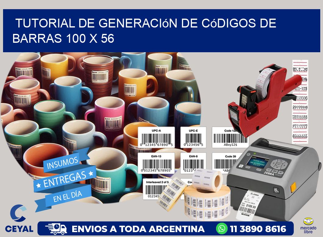 Tutorial de Generación de Códigos de Barras 100 x 56