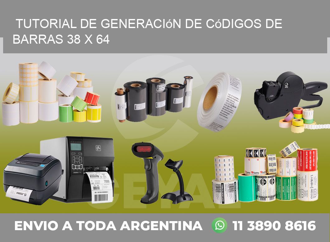 Tutorial de Generación de Códigos de Barras 38 x 64