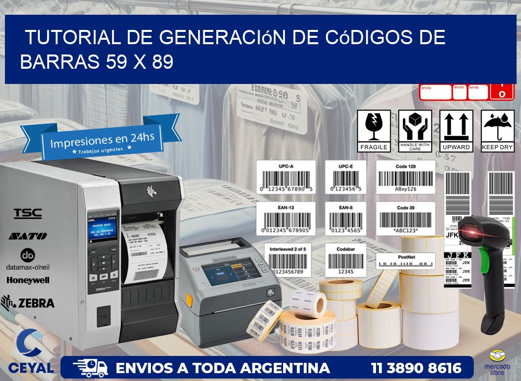 Tutorial de Generación de Códigos de Barras 59 x 89