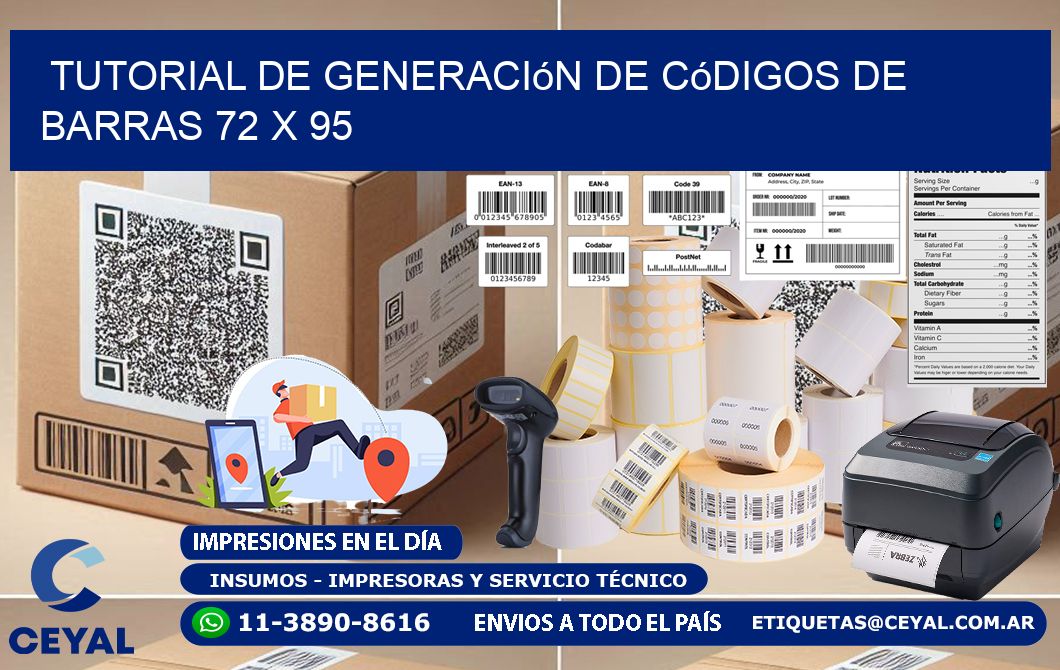 Tutorial de Generación de Códigos de Barras 72 x 95