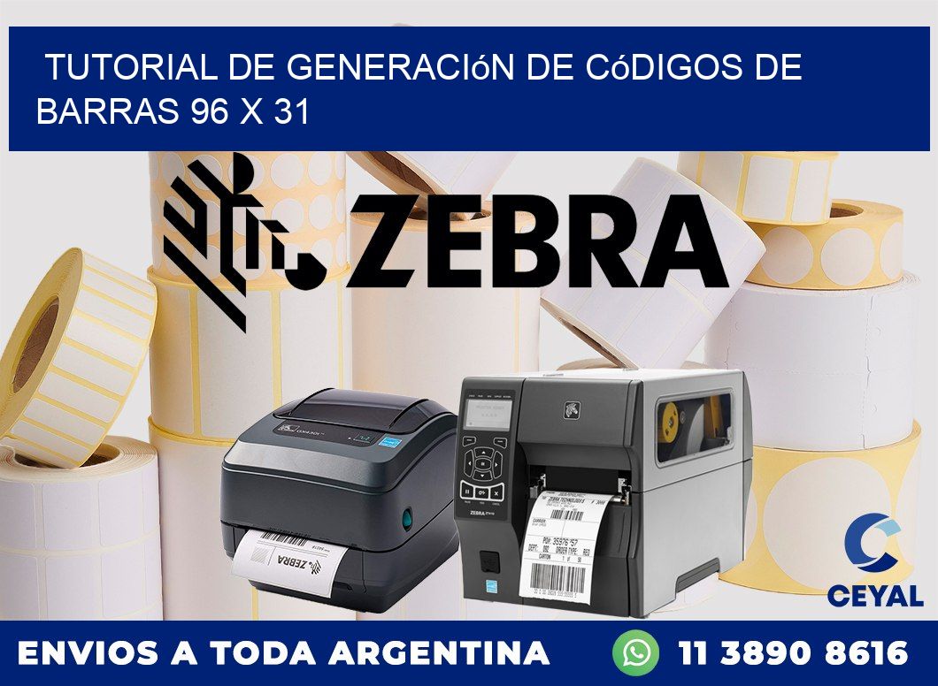 Tutorial de Generación de Códigos de Barras 96 x 31