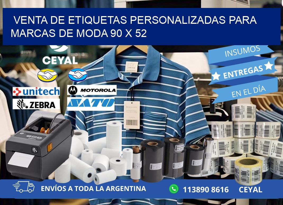 Venta de Etiquetas Personalizadas para Marcas de Moda 90 x 52