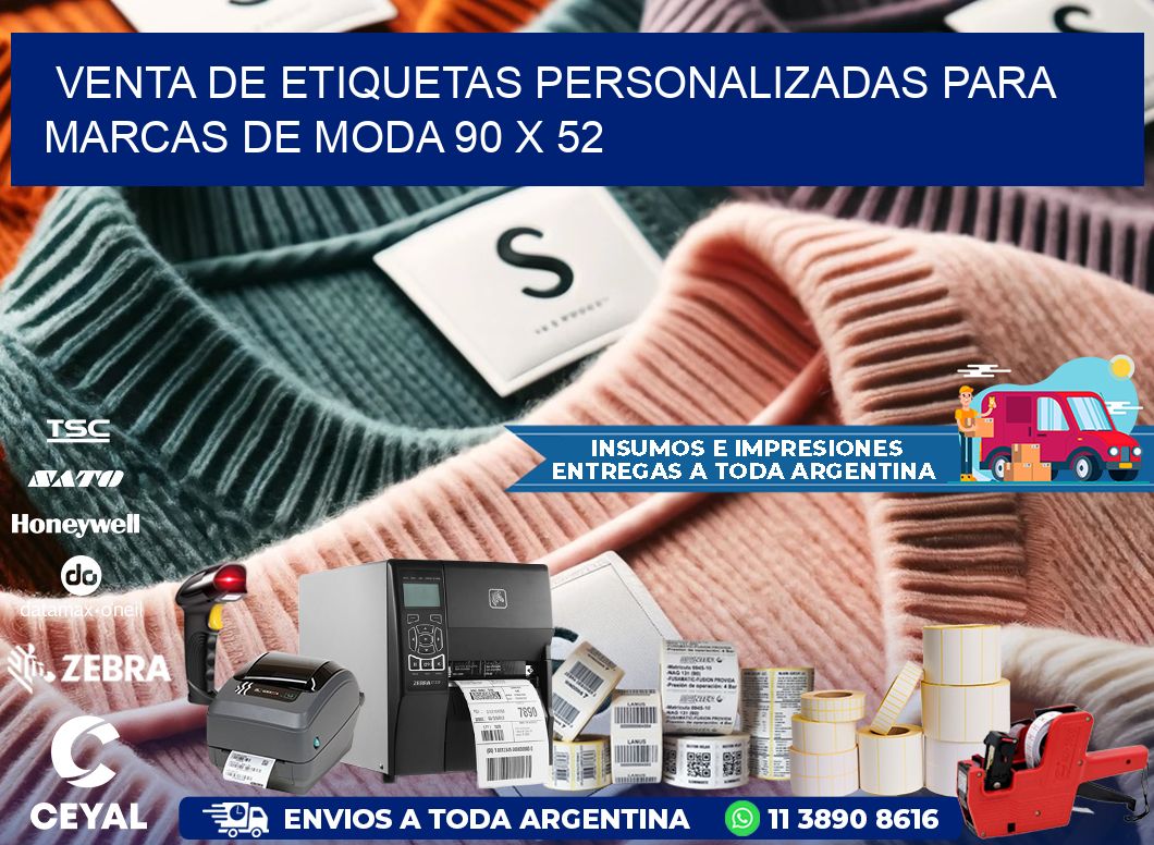 Venta de Etiquetas Personalizadas para Marcas de Moda 90 x 52