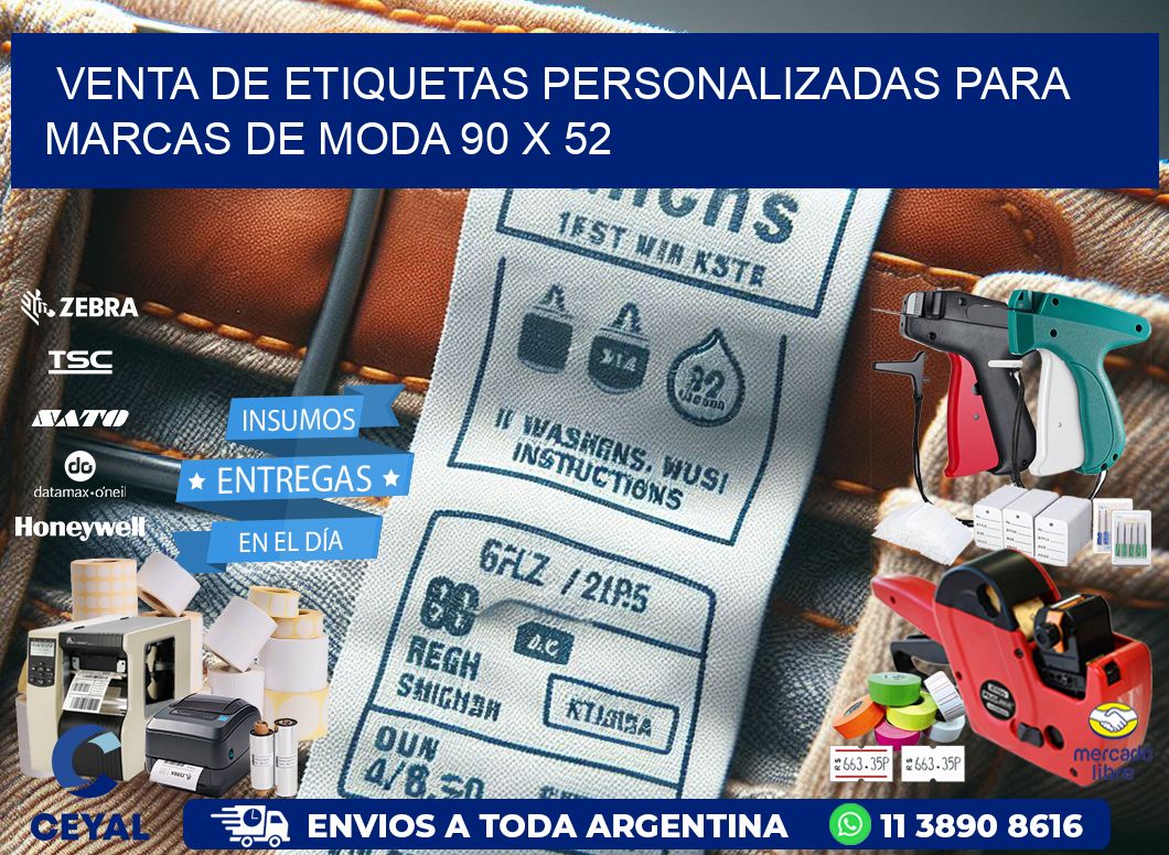 Venta de Etiquetas Personalizadas para Marcas de Moda 90 x 52