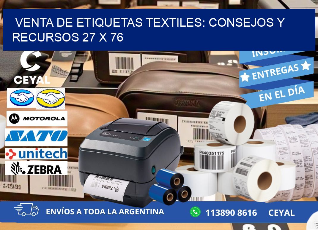 Venta de Etiquetas Textiles: Consejos y Recursos 27 x 76