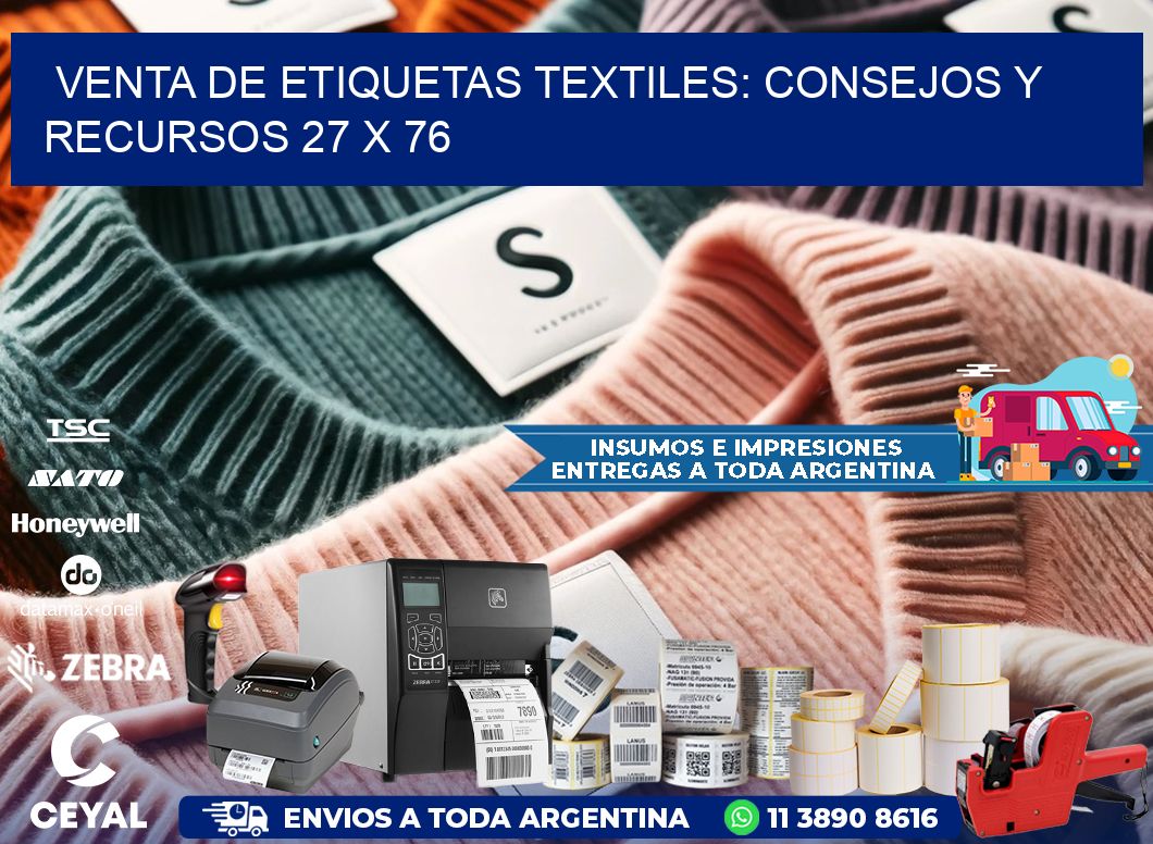 Venta de Etiquetas Textiles: Consejos y Recursos 27 x 76