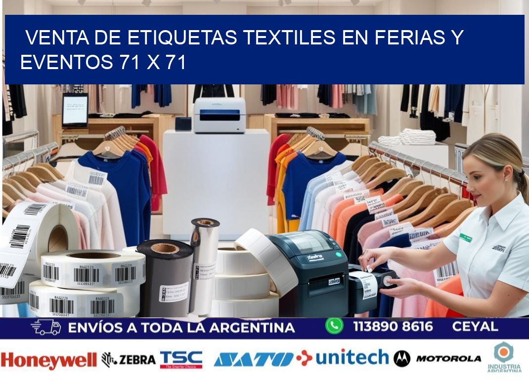 Venta de Etiquetas Textiles en Ferias y Eventos 71 x 71