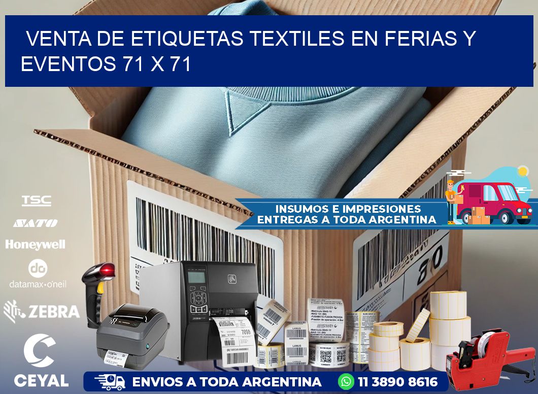 Venta de Etiquetas Textiles en Ferias y Eventos 71 x 71