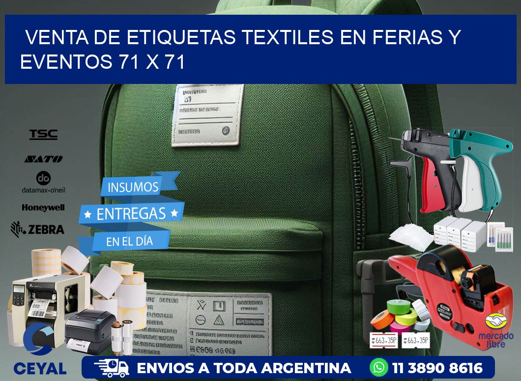 Venta de Etiquetas Textiles en Ferias y Eventos 71 x 71