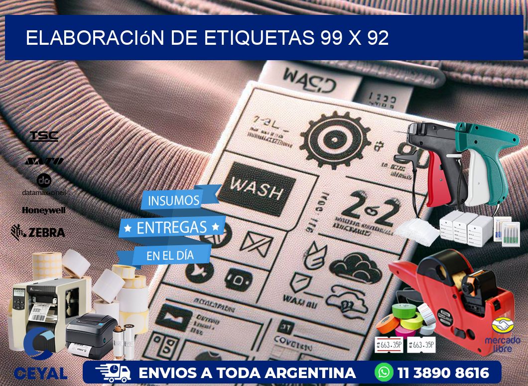 elaboración de etiquetas 99 x 92