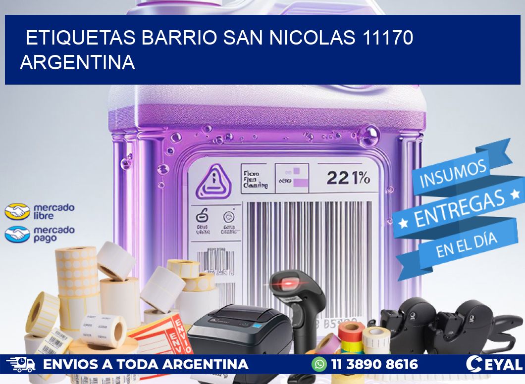 etiquetas barrio san nicolas 11170 argentina