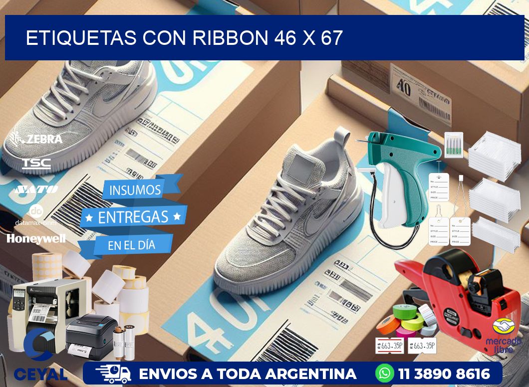 etiquetas con ribbon 46 x 67
