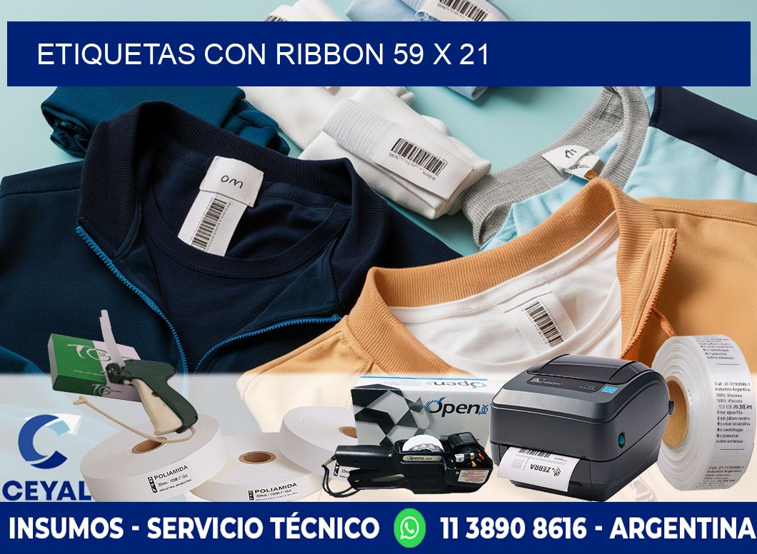 etiquetas con ribbon 59 x 21