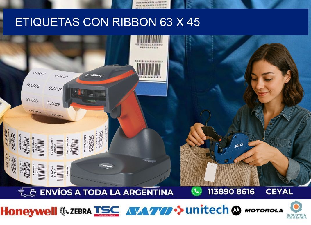 etiquetas con ribbon 63 x 45