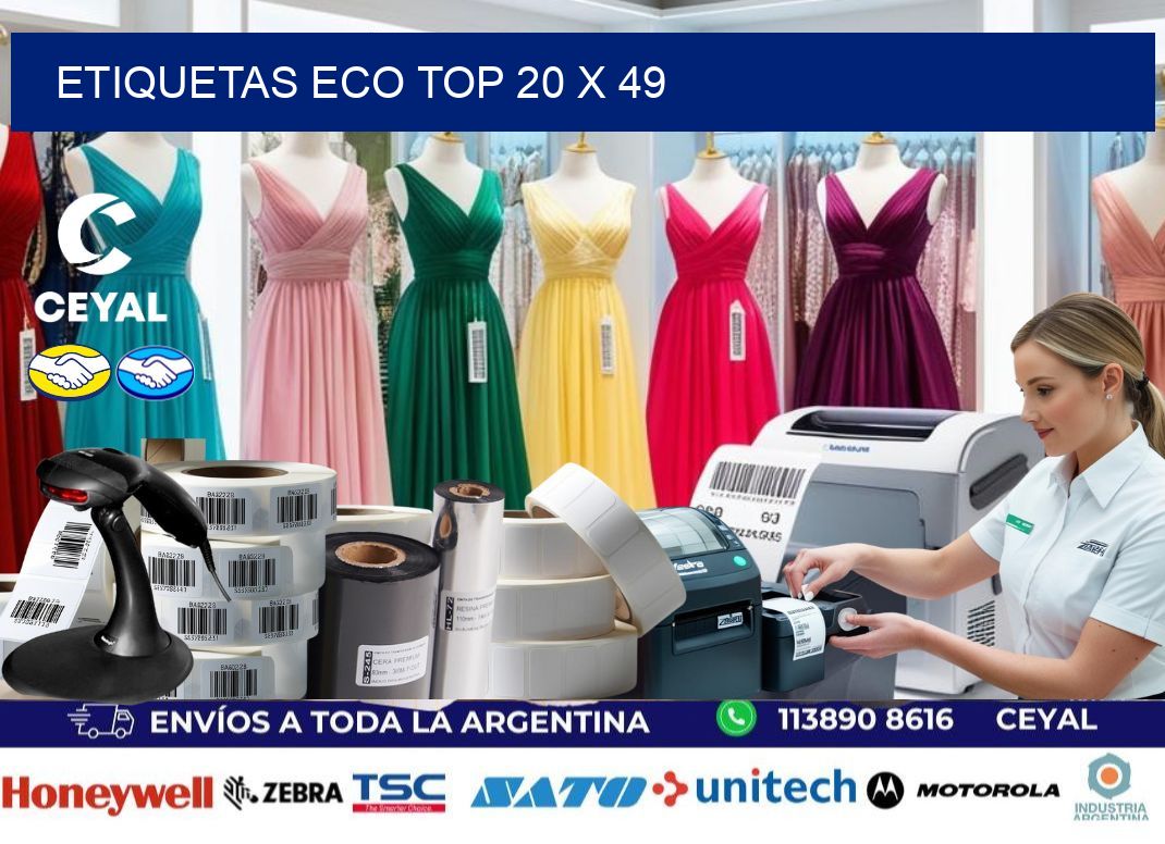 etiquetas eco top 20 x 49