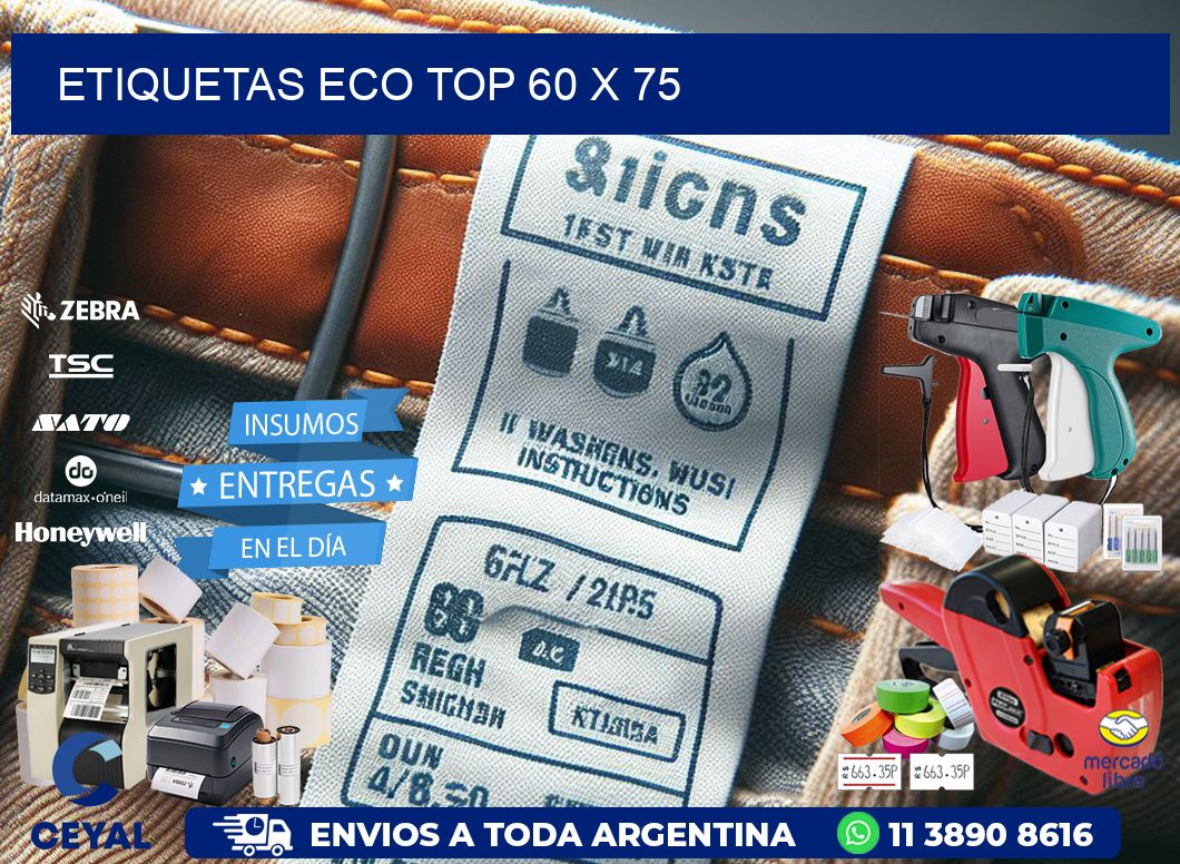 etiquetas eco top 60 x 75