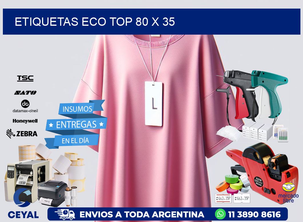 etiquetas eco top 80 x 35