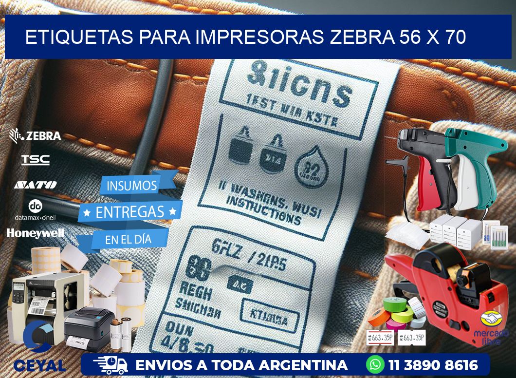 etiquetas para impresoras zebra 56 x 70