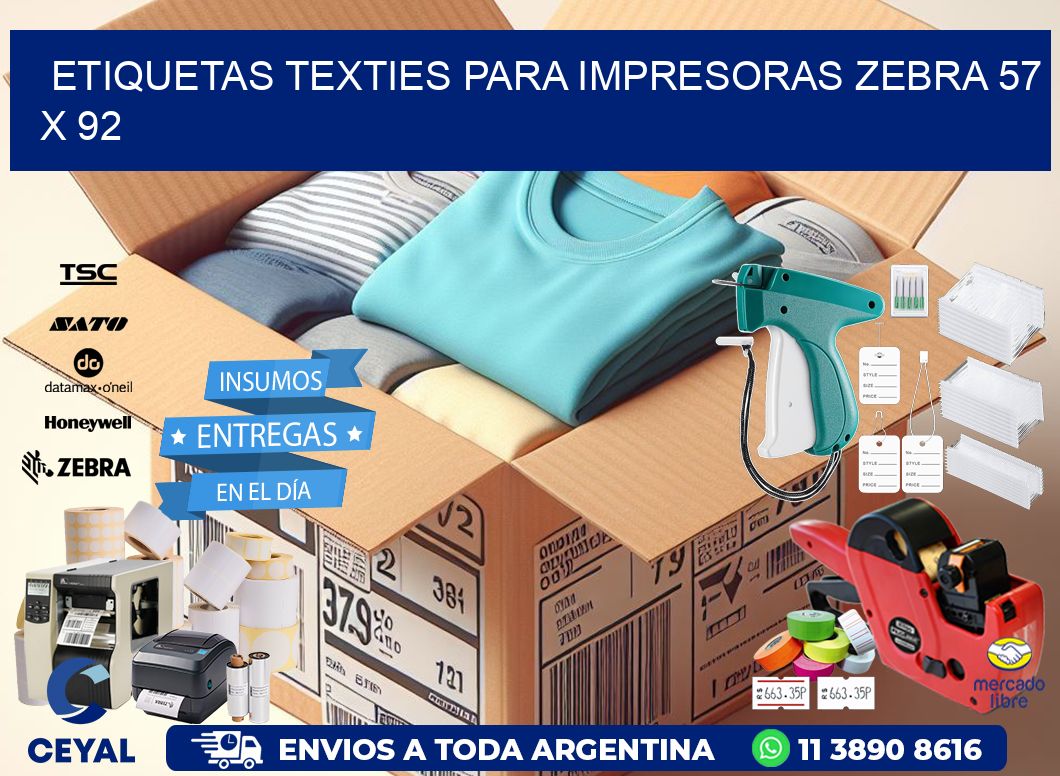 etiquetas texties para impresoras zebra 57 x 92