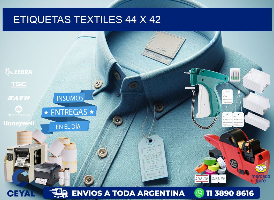 etiquetas textiles 44 x 42
