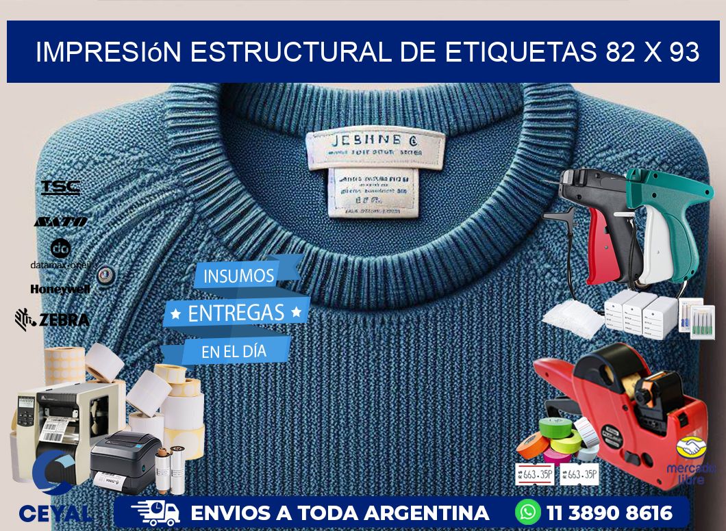 impresión estructural de etiquetas 82 x 93