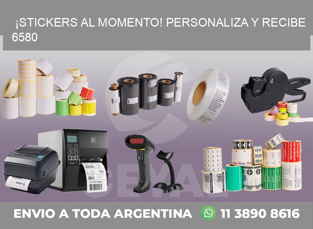 ¡Stickers al Momento! Personaliza y Recibe 6580