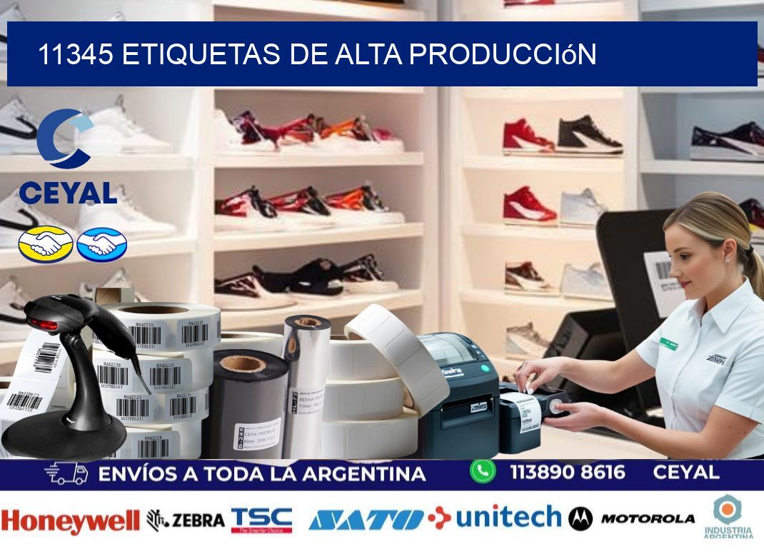 11345 Etiquetas de alta producción