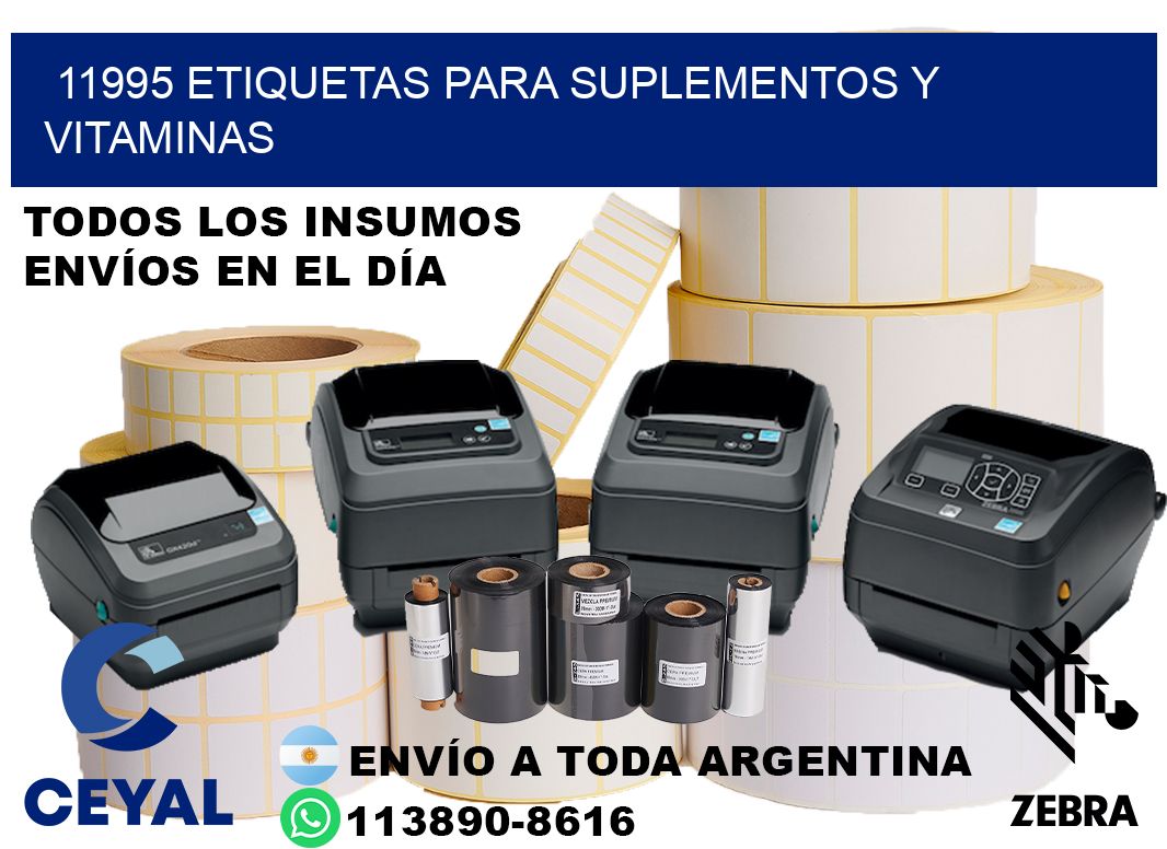11995 Etiquetas para suplementos y vitaminas