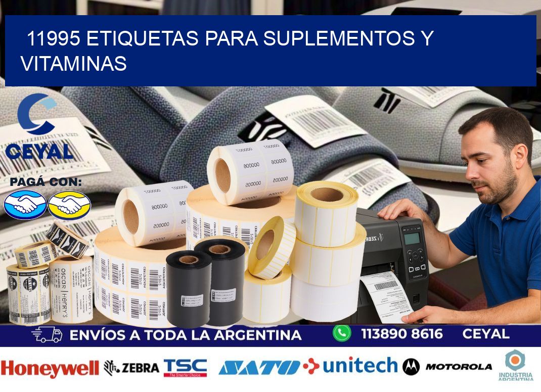 11995 Etiquetas para suplementos y vitaminas