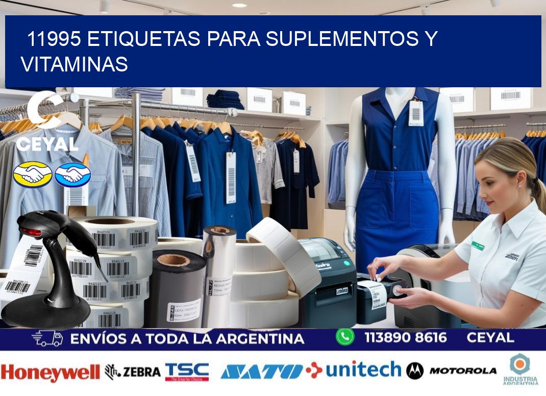 11995 Etiquetas para suplementos y vitaminas