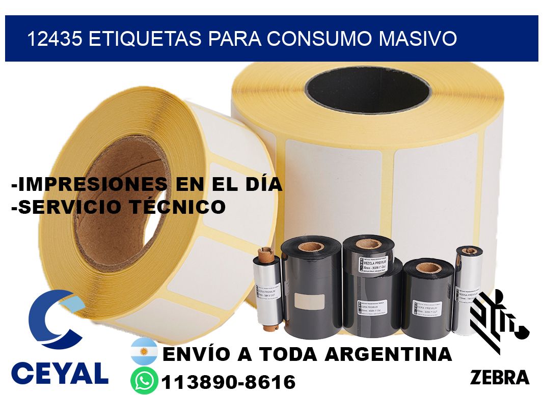 12435 Etiquetas para consumo masivo